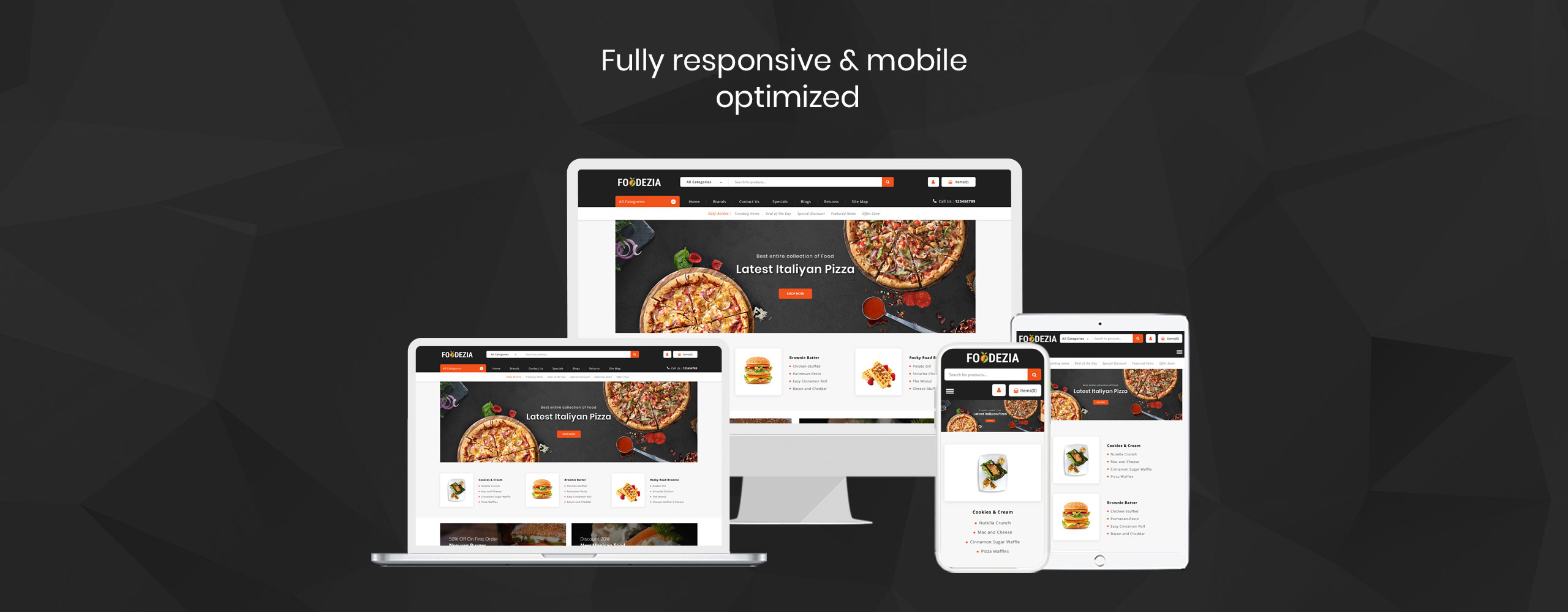 Foodezia - Restaurant Store OpenCart Template