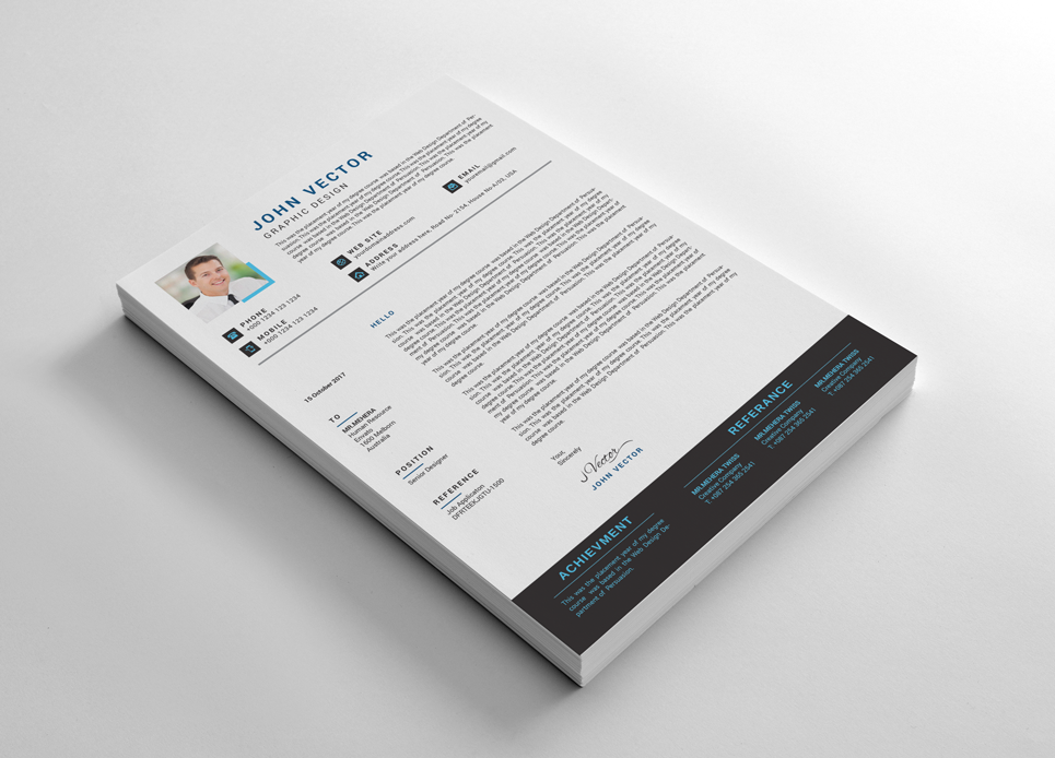 Download Резюме "Пример резюме аналитика" / John Vector Resume Template - Резюме на тему графика a4 business clean complete cover letter creative curriculum vitae cv design doc docx editable employment flexible fresh international job modern