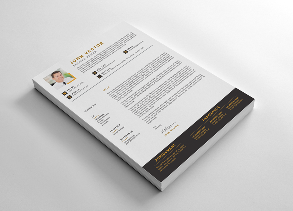 Download Резюме "Пример резюме аналитика" / John Vector Resume Template - Резюме на тему графика a4 business clean complete cover letter creative curriculum vitae cv design doc docx editable employment flexible fresh international job modern