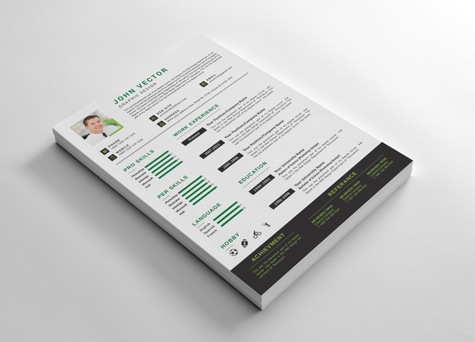 Download Резюме "Пример резюме аналитика" / John Vector Resume Template - Резюме на тему графика a4 business clean complete cover letter creative curriculum vitae cv design doc docx editable employment flexible fresh international job modern
