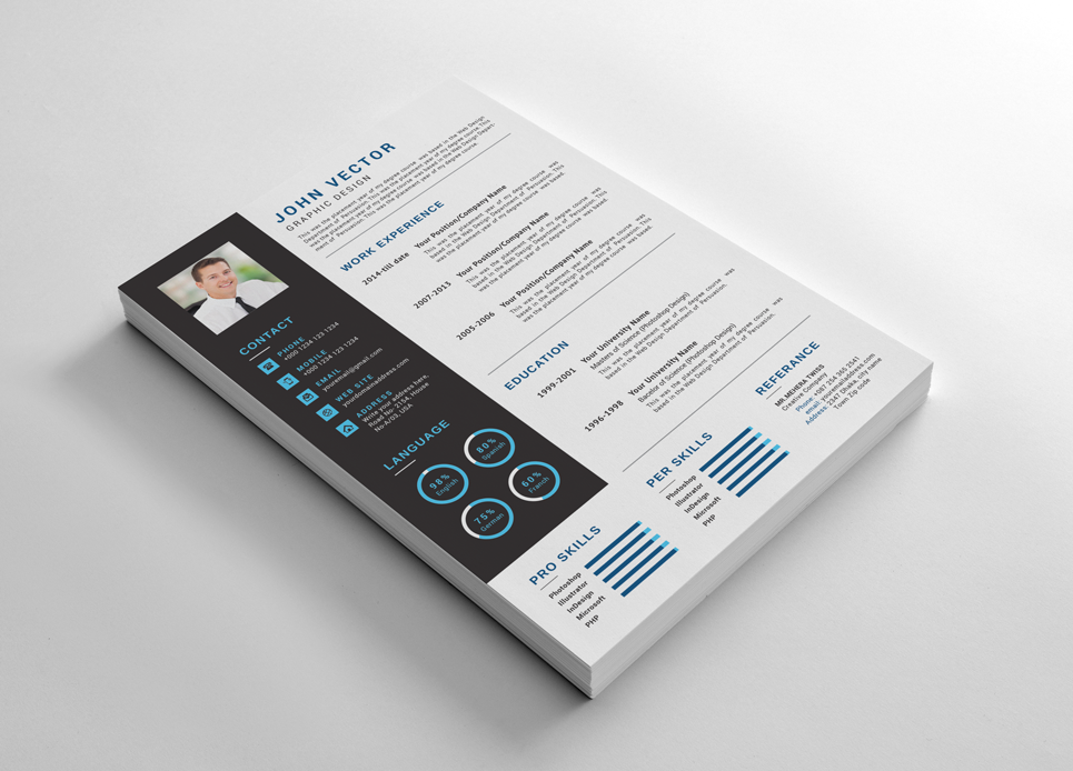 Download Резюме "Modern & Creative Resume Template" / Modern & Creative Resume Template - Резюме на тему графика a4 business clean complete cover letter creative curriculum vitae cv design doc docx editable employment flexible fresh international job modern