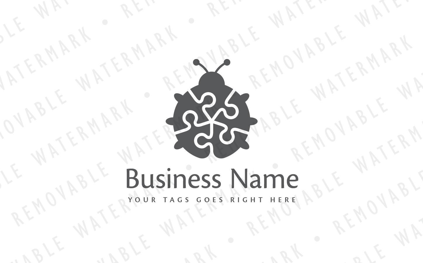 Download Шаблон логотипа "Puzzle Ladybug Logo Template" / Puzzle Ladybug Logo Template - Шаблон логотипа на тему графика animal bug circle puzzle solution colorful unity ladybug jigsaw piece insect cooperation split alliance beetle multipurpose versatility logo design template