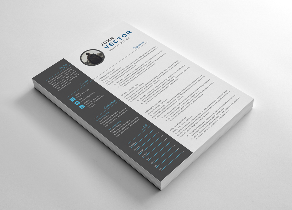 Download Резюме "Пример резюме помощника руководителя" / Clean Corporate Resume Template - Резюме на тему графика a4 business clean complete cover letter creative curriculum vitae cv design doc docx editable employment flexible fresh international job modern