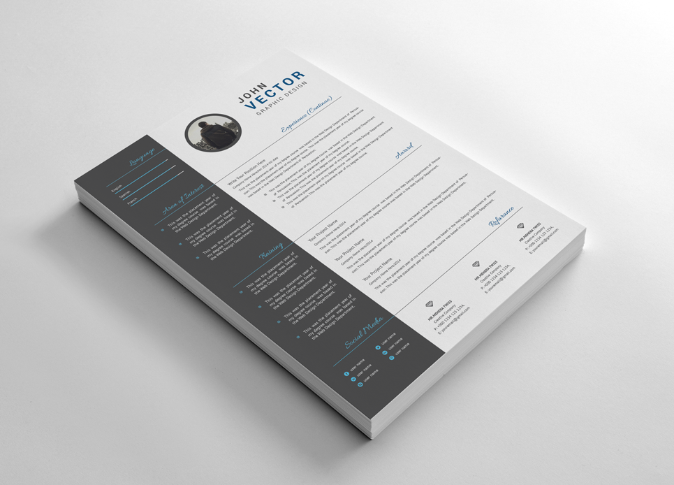 Download Резюме "Пример резюме помощника руководителя" / Clean Corporate Resume Template - Резюме на тему графика a4 business clean complete cover letter creative curriculum vitae cv design doc docx editable employment flexible fresh international job modern