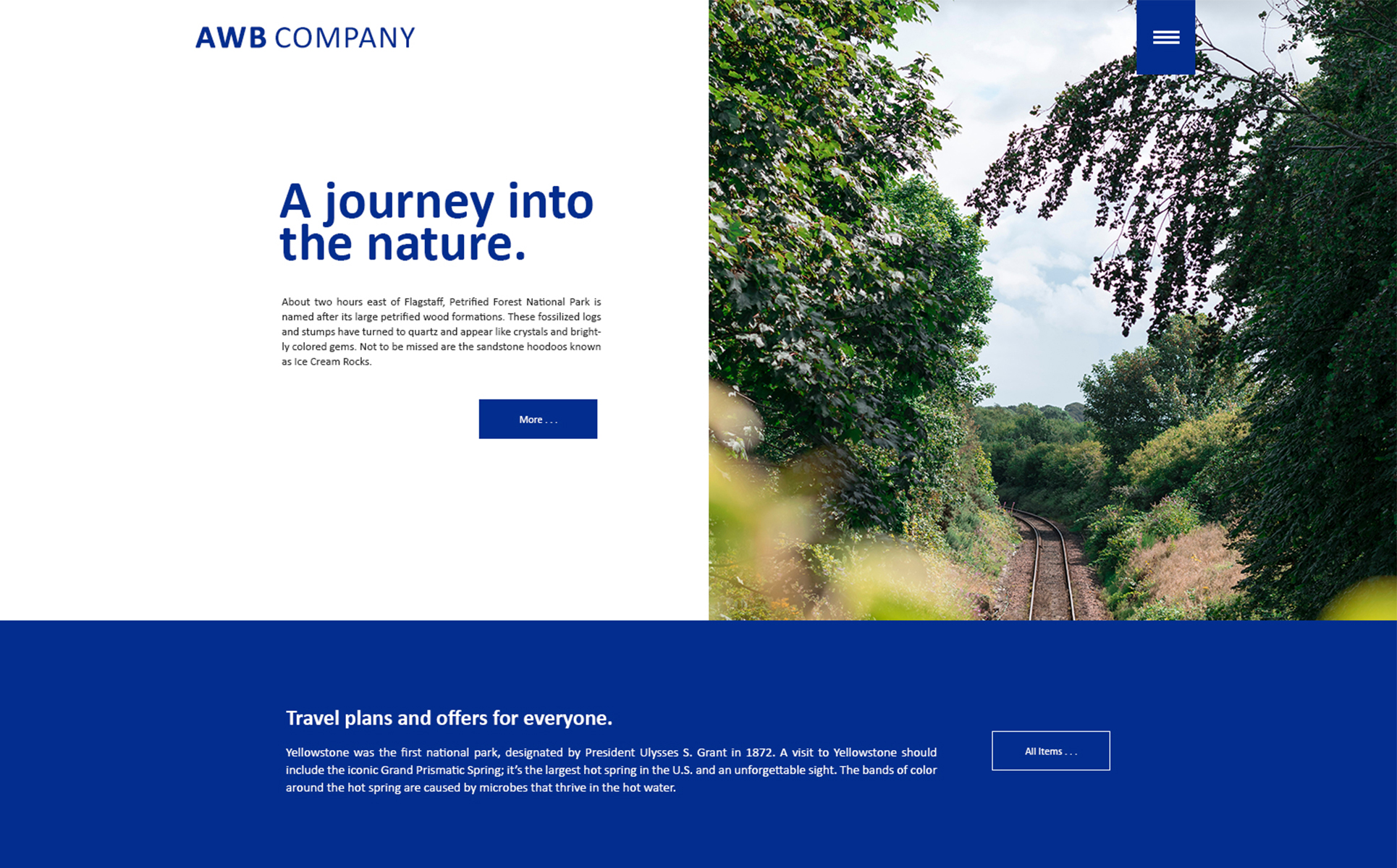 Download PSD шаблон "Journey PSD Template" / Journey PSD Template - PSD шаблон на тему путеводитель travel minimal ux wordpress drupal responsive bootstrap 12columns blue blue_navy vivid nature