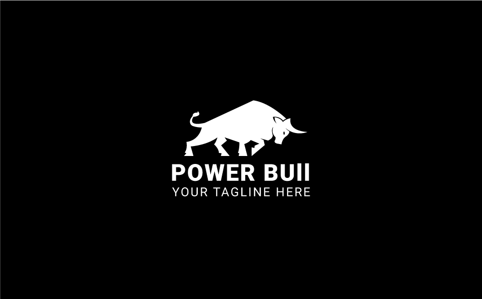 Download Шаблон логотипа "Power Bull Logo Template" / Power Bull Logo Template - Шаблон логотипа на тему графика black blue brand brave bull business company creative gray logo logotype mark modern red