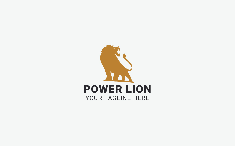 Download Шаблон логотипа "Power Lion Logo Template" / Power Lion Logo Template - Шаблон логотипа на тему графика animal business colorful consultant corporate digital finances financial firm funds investing investment king kingdom lion head logo majestic marketing media