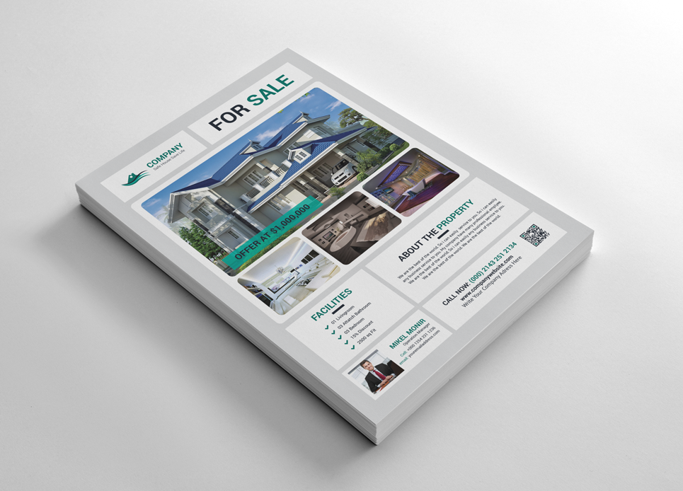 Download Фирменный стиль "Real Estate Business Flyer - Corporate Identity Template" / Real Estate Business Flyer - Corporate Identity Template - Фирменный стиль на тему графика real estate flyer corporate liflet computer internet stationery poster id kit blue hi-quality official sample business logo professional modern art