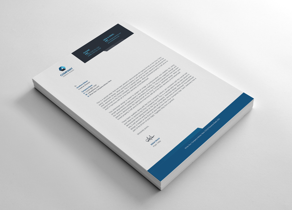 Download Фирменный стиль "Business Letterhead - Corporate Identity Template" / Business Letterhead - Corporate Identity Template - Фирменный стиль на тему графика black blue both side design business card letterhead creative flyer graphic green landscape letterhead design logo magazine modern official print