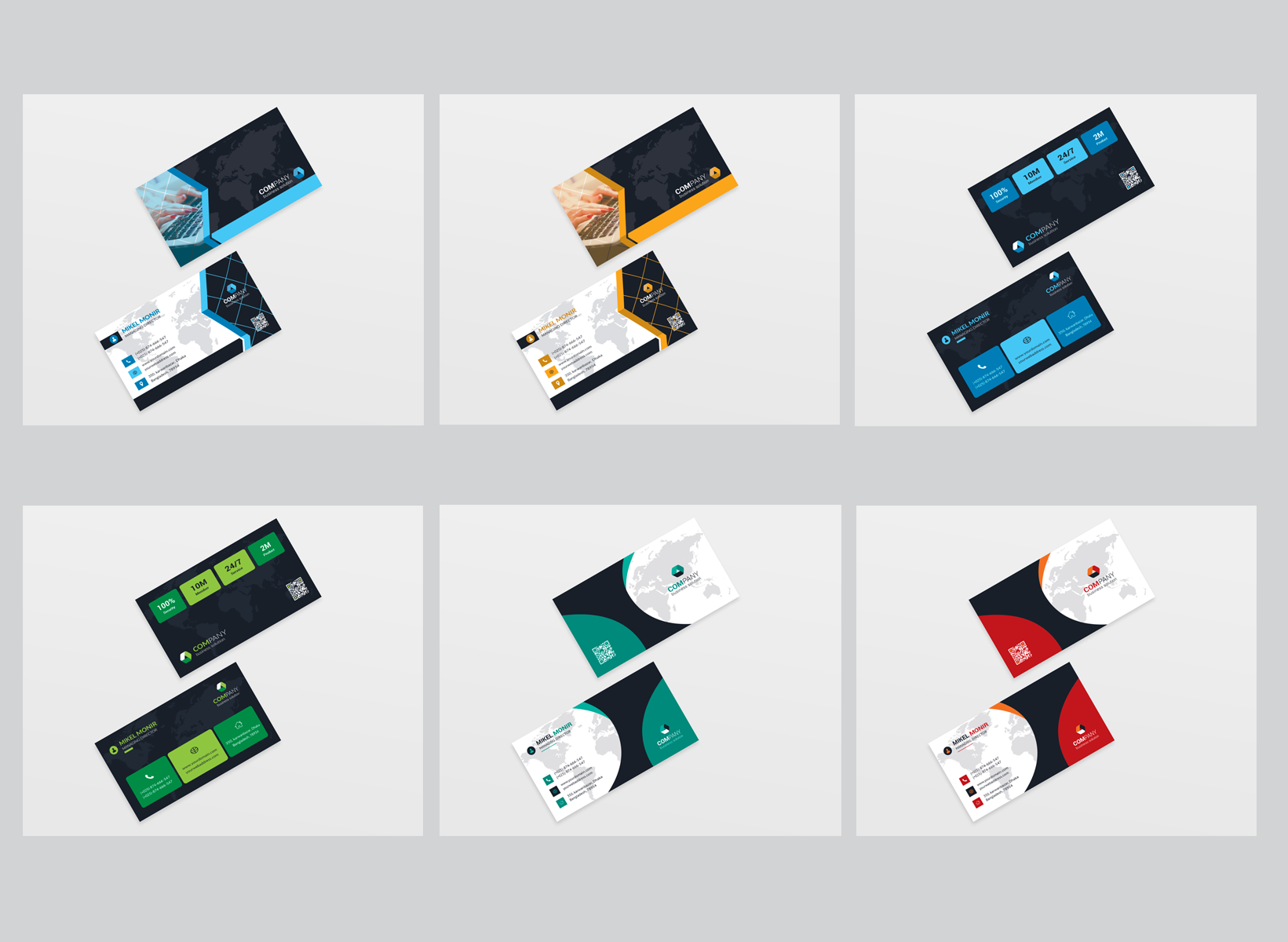 Download Бандл 25 визиток / 25 Business Card - Corporate Identity Template - Фирменный стиль на тему графика black blue business card design clean style corporate creative cyan elegant green line minimalist modern template orange personal photoshop print