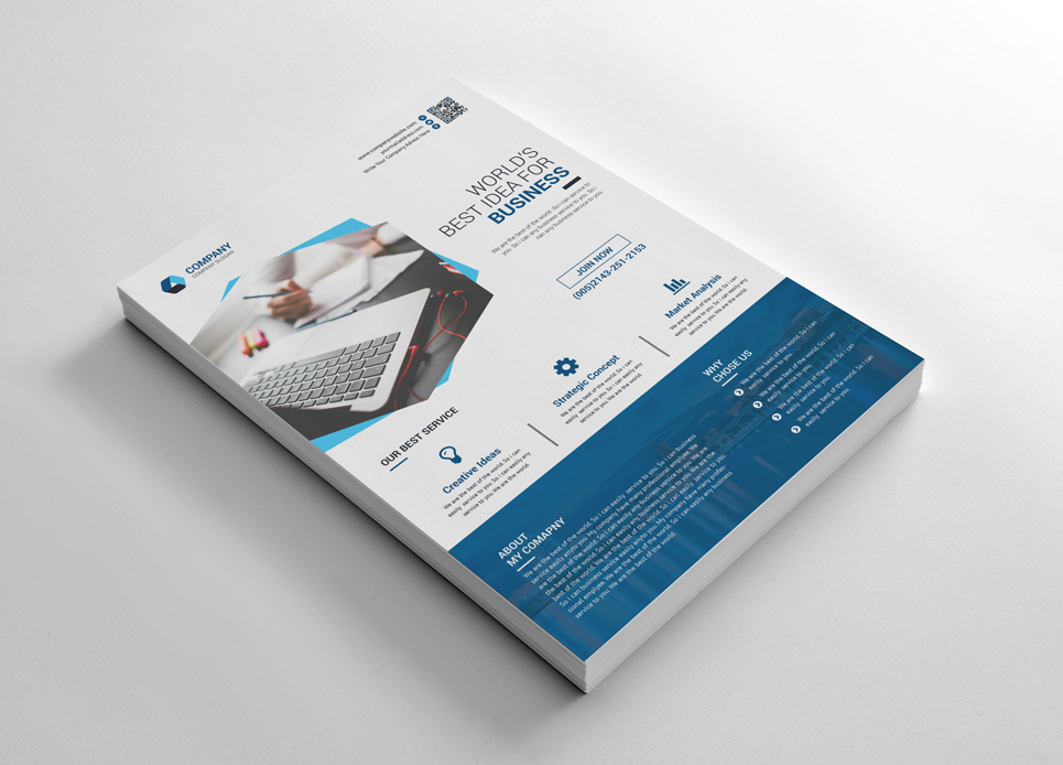 Download Фирменный стиль "Graphic Business Flyer - Corporate Identity Template" / Graphic Business Flyer - Corporate Identity Template - Фирменный стиль на тему графика flyer corporate liflet computer internet stationery poster id kit blue hi-quality official sample business logo professional modern art standard creative