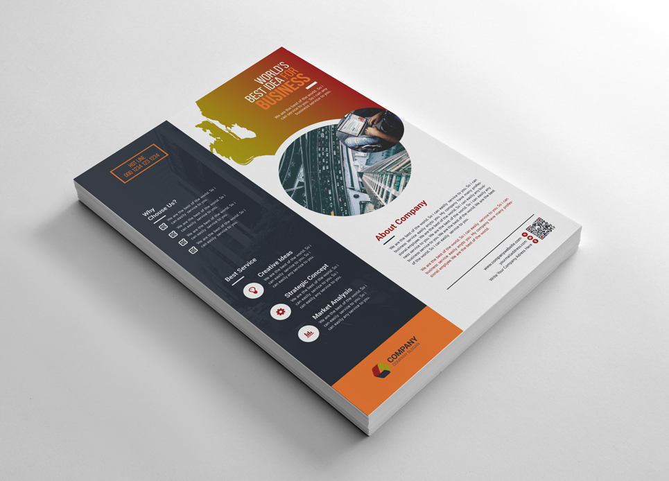 Download Фирменный стиль "Best Idea Business Flyer - Corporate Identity Template" / Best Idea Business Flyer - Corporate Identity Template - Фирменный стиль на тему графика flyer corporate liflet computer internet stationery poster id kit blue hi-quality official sample business logo professional modern art standard creative