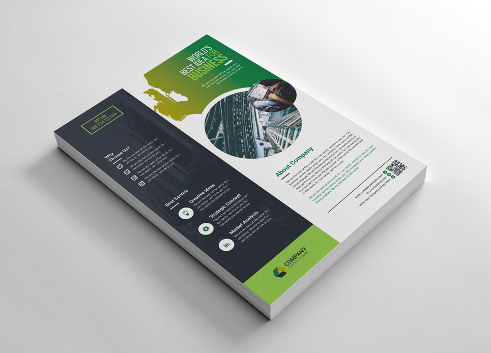 Download Фирменный стиль "Best Idea Business Flyer - Corporate Identity Template" / Best Idea Business Flyer - Corporate Identity Template - Фирменный стиль на тему графика flyer corporate liflet computer internet stationery poster id kit blue hi-quality official sample business logo professional modern art standard creative