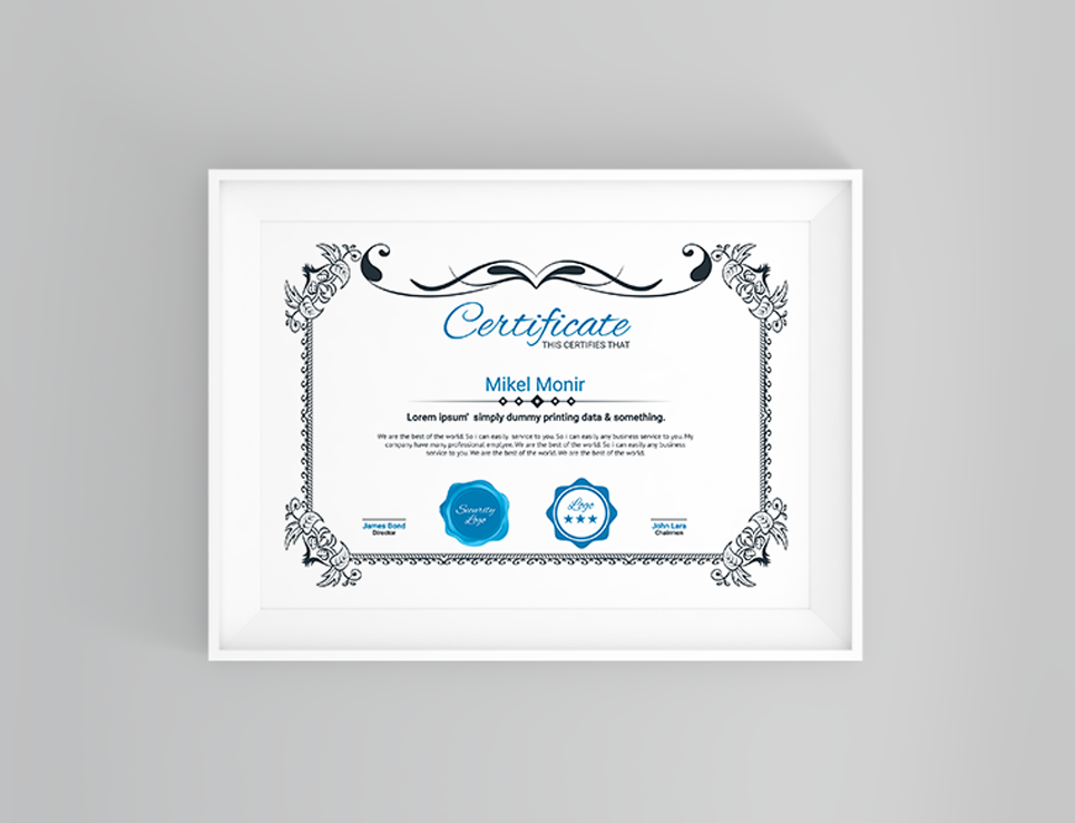 Download Шаблон сертификата "Education Certificate Template" / Education Certificate Template - Шаблон сертификата на тему графика achievement award background border certificate coupon diploma engraved engraving frame guilloche multipurpose pantone professional protected rosette secure security paper two