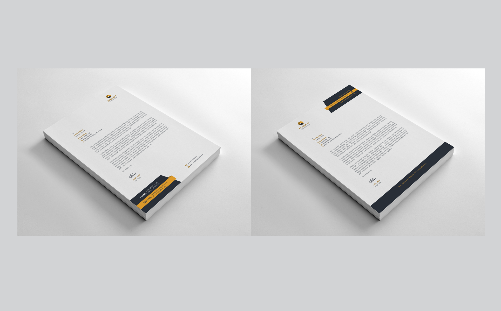 Download Фирменный стиль "Clean Letterhead - Corporate Identity Template" / Clean Letterhead - Corporate Identity Template - Фирменный стиль на тему графика black blue both side design business card letterhead creative flyer graphic green landscape letterhead design logo magazine modern official print