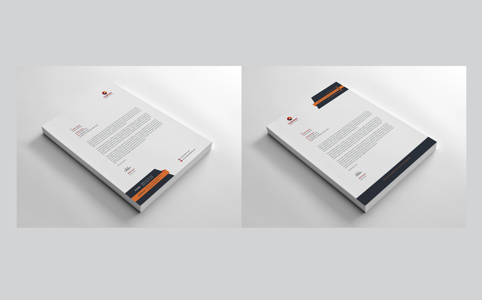 Download Фирменный стиль "Clean Letterhead - Corporate Identity Template" / Clean Letterhead - Corporate Identity Template - Фирменный стиль на тему графика black blue both side design business card letterhead creative flyer graphic green landscape letterhead design logo magazine modern official print
