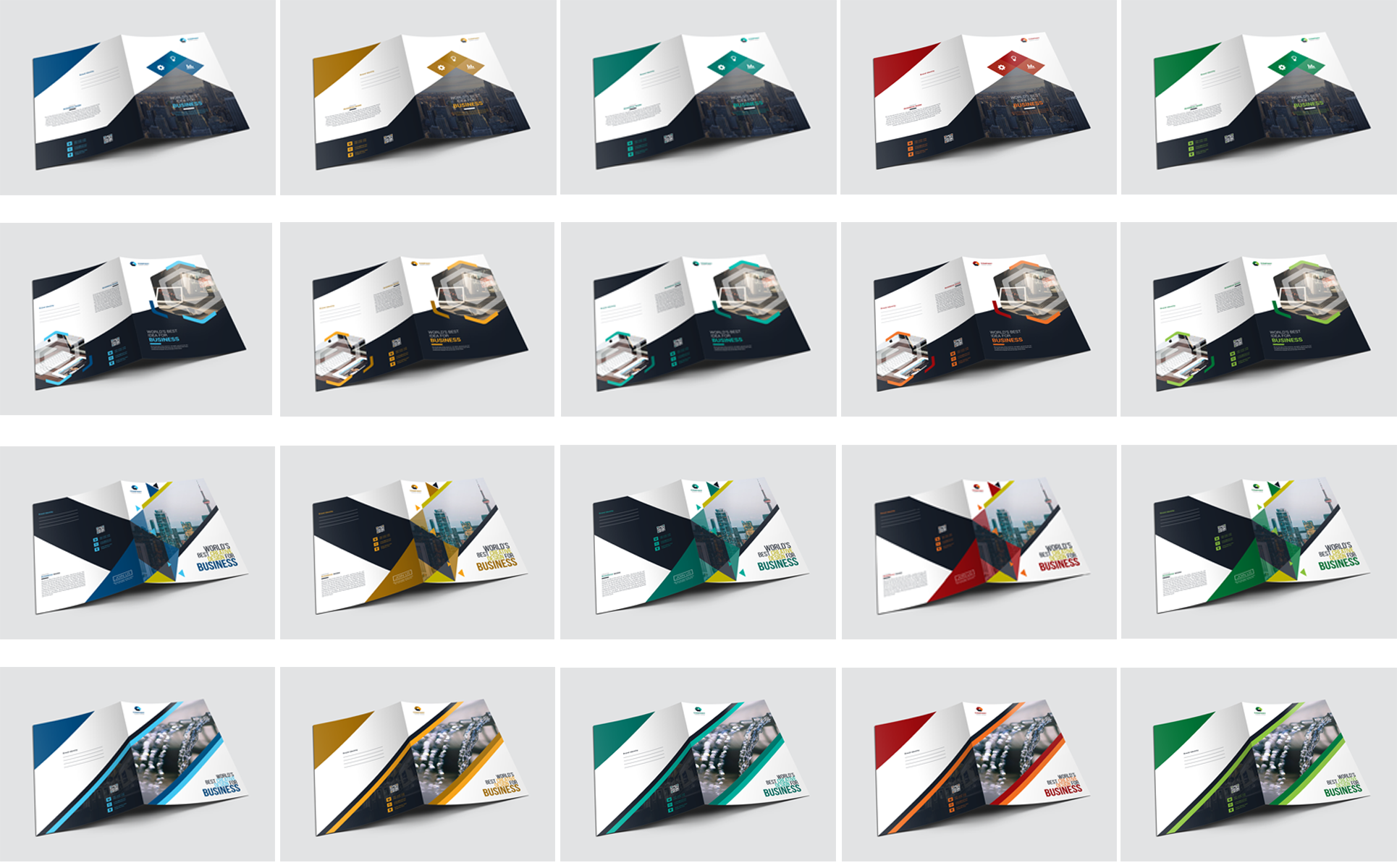 Download 20 складывающихся флаеров / 20 Presentation Folder - Corporate Identity Template - Фирменный стиль на тему графика abstract art artistic blue building computer corporate graph graphic green hi-quality id kit internet logo modern multimedia official photo play