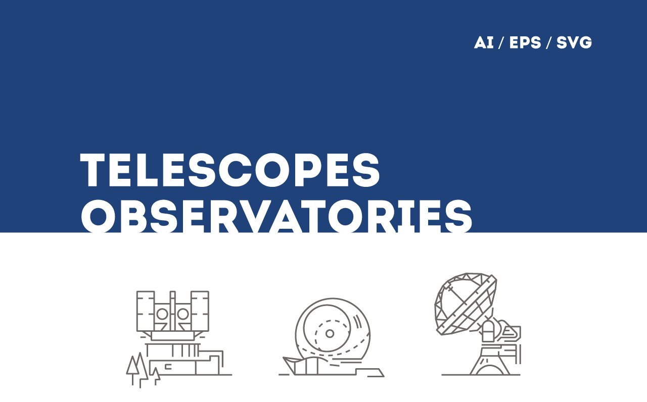 Download Шаблон логотипа "Telescopes and Observatories Logo Template" / Telescopes and Observatories Logo Template - Шаблон логотипа на тему графика astronomy observatories detector galaxy flat icon solar astrophysics comet aliens astronaut universe locate technical telescope astronomic illustration linear line space