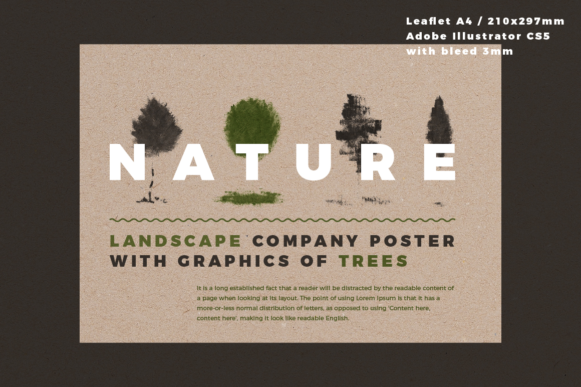 Download Иллюстрация "Landscape Identity & s - - Illustration" / Landscape Identity & s - - Illustration - Иллюстрация на тему графика design agency logo business card leaflet natural eco bio label packaging illustrations mascara graphic corporate identity vector palm trees grunge