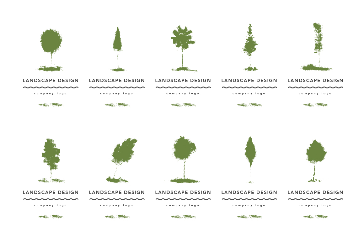 Download Иллюстрация "Landscape Identity & s - - Illustration" / Landscape Identity & s - - Illustration - Иллюстрация на тему графика design agency logo business card leaflet natural eco bio label packaging illustrations mascara graphic corporate identity vector palm trees grunge