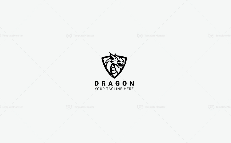 Download Шаблон логотипа "Dragon - Logo Template" / Dragon - Logo Template - Шаблон логотипа на тему графика ancient clan college dragon egaming esports game titles gamers gaming guild jersey legend medieval mobile games monster myth mythological creature