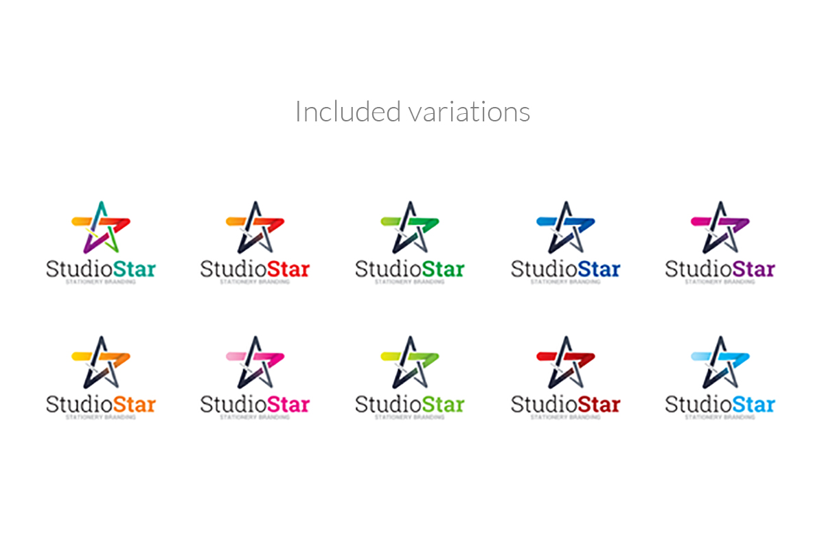 Download Шаблон логотипа "Star Symbol - Logo Template" / Star Symbol - Logo Template - Шаблон логотипа на тему графика star logo symbol template vector editable vintage faminine bundle retro badge badges big mega pack company letter business brand abstract