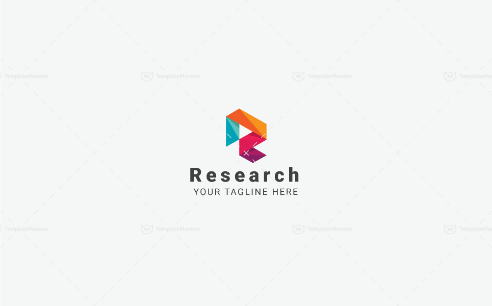 Download Шаблон логотипа "Research Letter R Logo Template" / Research Letter R Logo Template - Шаблон логотипа на тему графика alphabet brand business clean company duo tone elegant grey initial letter r line modern multi multiple professional r red ribbon