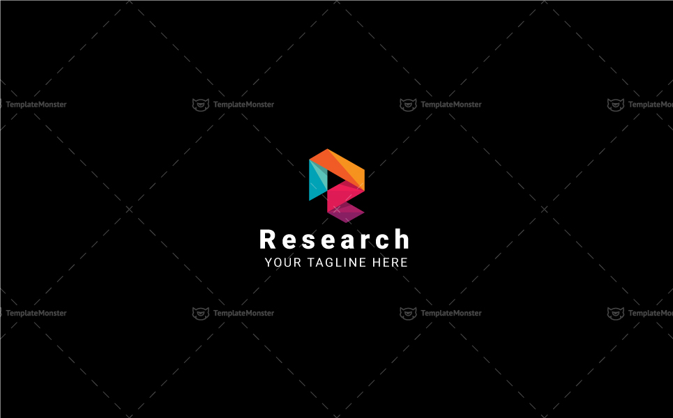 Download Шаблон логотипа "Research Letter R Logo Template" / Research Letter R Logo Template - Шаблон логотипа на тему графика alphabet brand business clean company duo tone elegant grey initial letter r line modern multi multiple professional r red ribbon