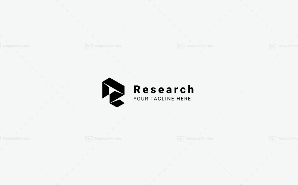 Download Шаблон логотипа "Research Letter R Logo Template" / Research Letter R Logo Template - Шаблон логотипа на тему графика alphabet brand business clean company duo tone elegant grey initial letter r line modern multi multiple professional r red ribbon
