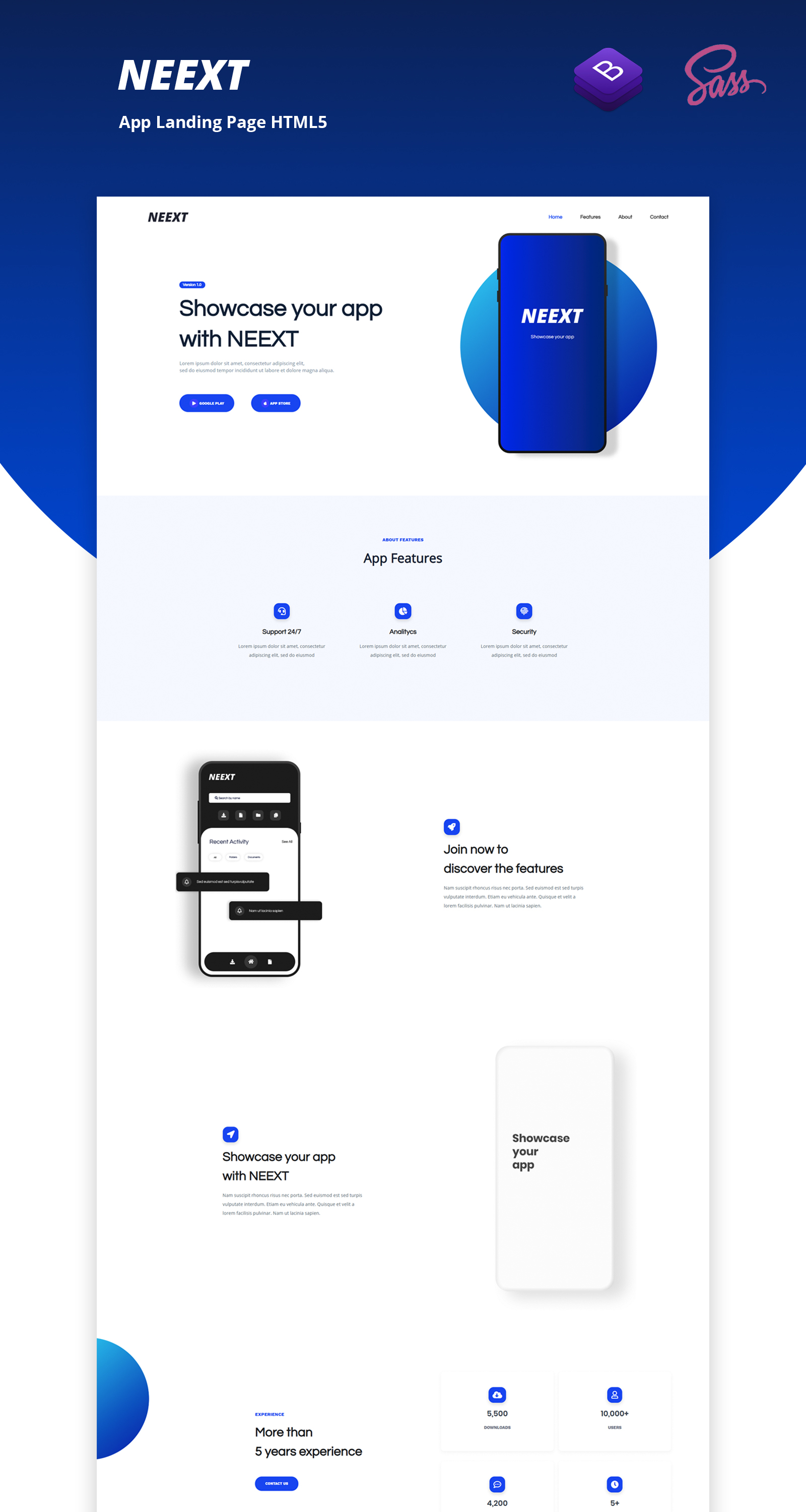 адаптивный шаблон целевой страницы приложения