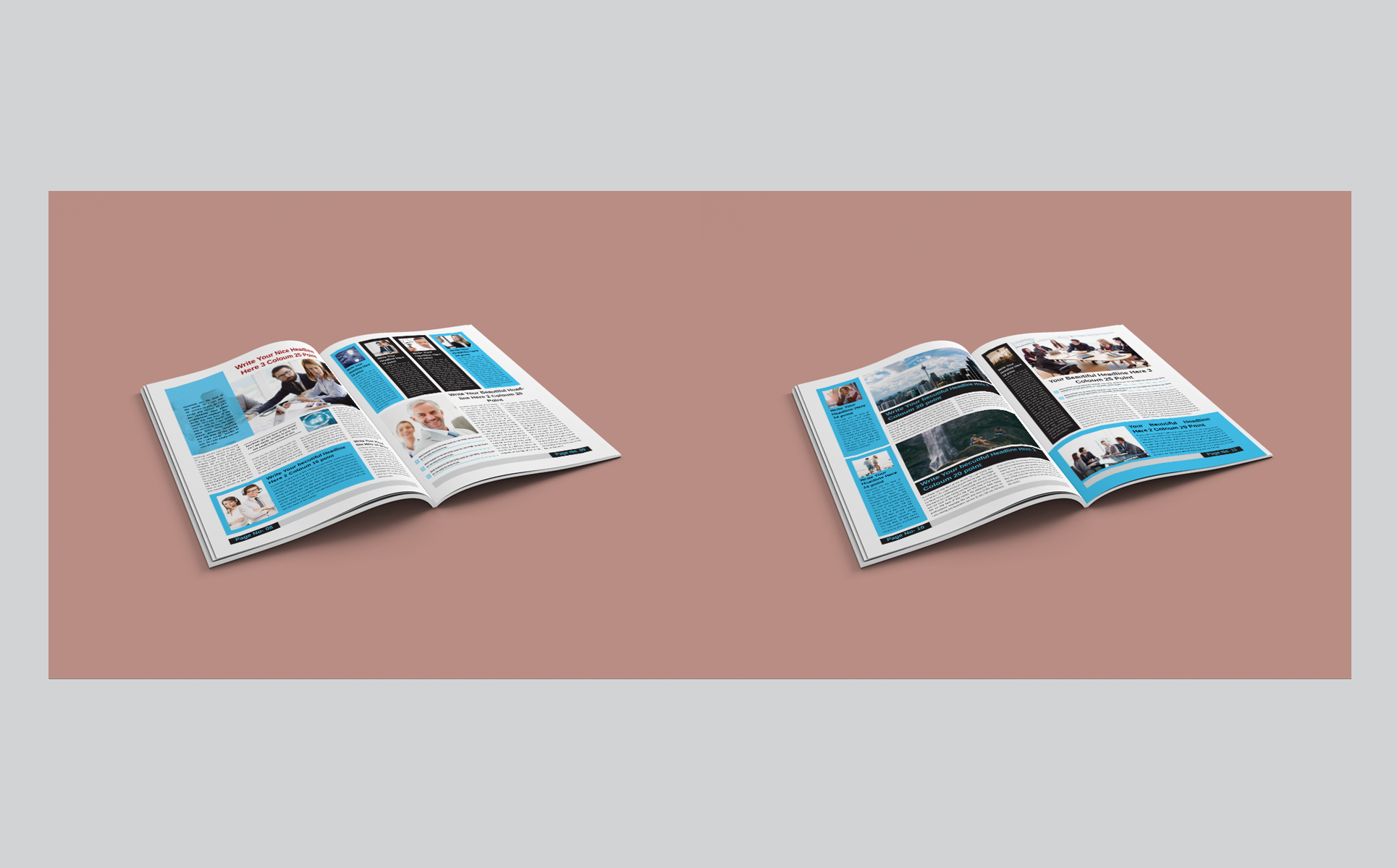 Download Фирменный стиль "12 Page Company Newsletter - Corporate Identity Template" / 12 Page Company Newsletter - Corporate Identity Template - Фирменный стиль на тему графика bulletin business company newsletter corporate indesign indesign newspaper informational journal magazine modern multipage multipurpose news psd publisher template newspaper tabloid