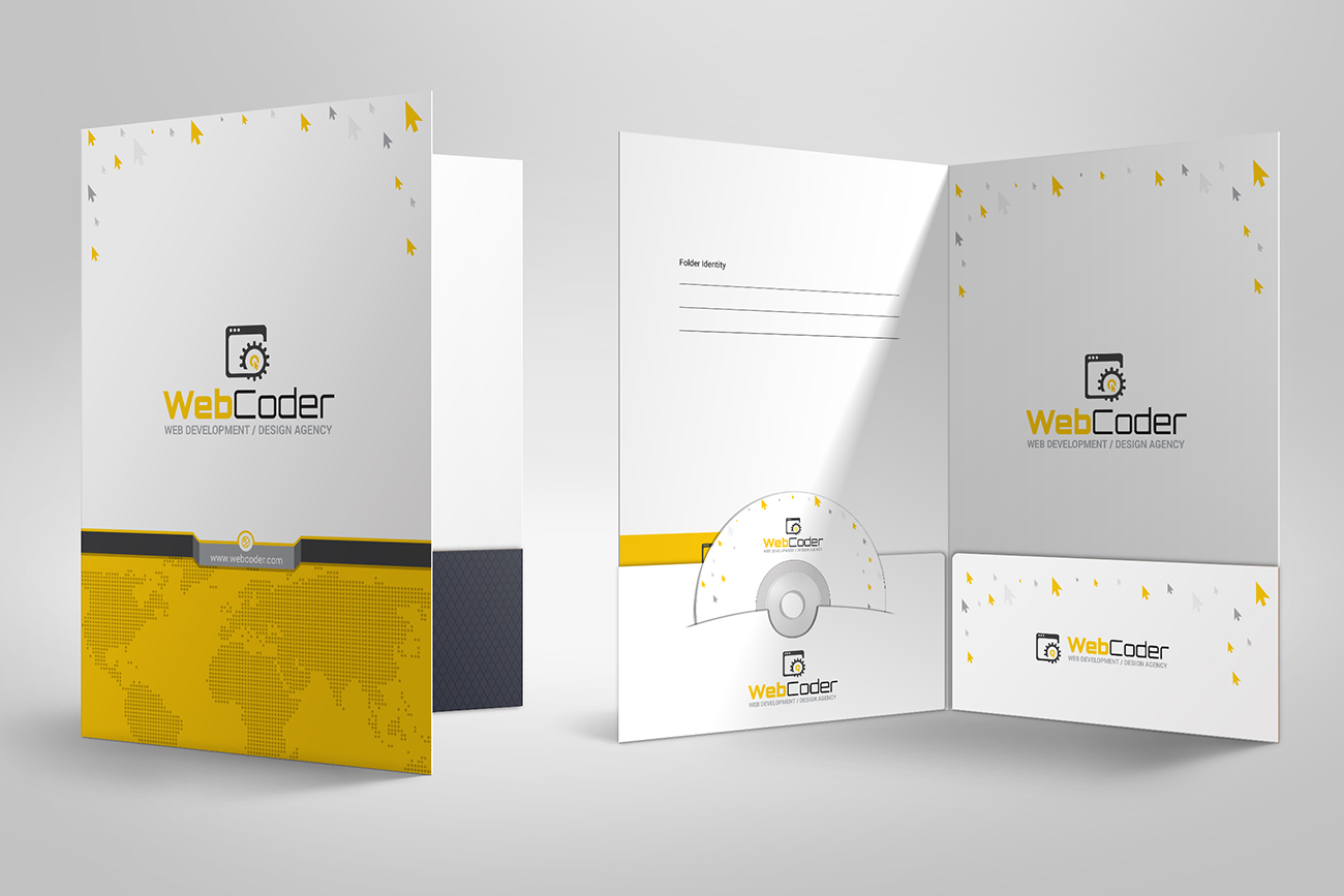 Download Фирменный стиль "Presentation Folder | File Holder - Corporate Identity Template" / Presentation Folder | File Holder - Corporate Identity Template - Фирменный стиль на тему графика presentation folder template file holder paper modern cutting files cut pocket corporate creative customisable office official stationery design a4 document