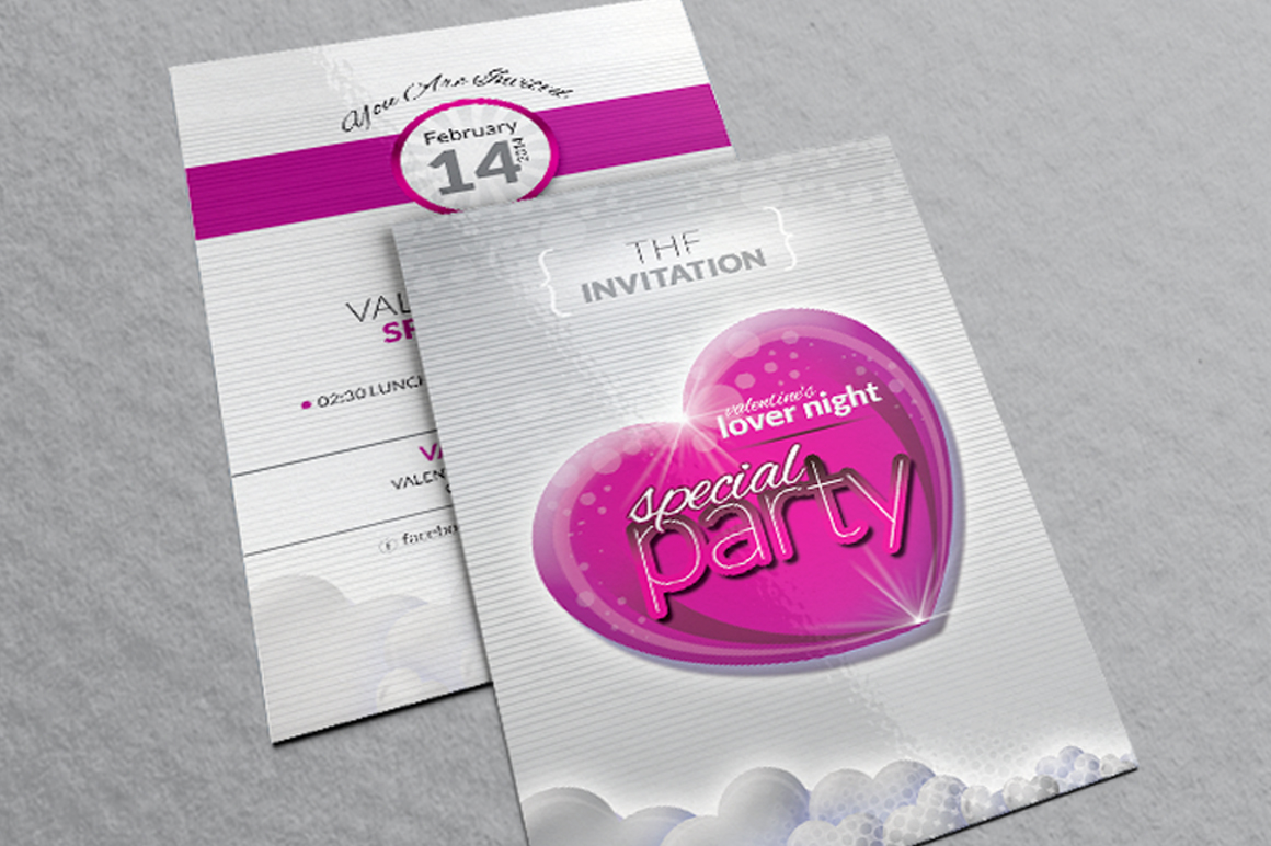 Download Фирменный стиль "Valentine Day-Special Party Invitation Card Design - Corporate Identity Template" / Valentine Day-Special Party Invitation Card Design - Corporate Identity Template - Фирменный стиль на тему графика valentine valentine&amp;acirc;&amp;euro;&amp;trade;s valentines day design feb 14 february 2018 love of lovers 14th party template loveundefined invitation card ticket event