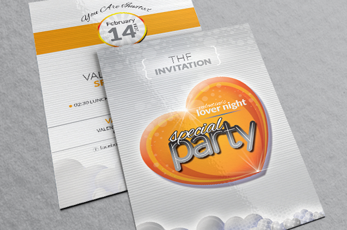 Download Фирменный стиль "Valentine Day-Special Party Invitation Card Design - Corporate Identity Template" / Valentine Day-Special Party Invitation Card Design - Corporate Identity Template - Фирменный стиль на тему графика valentine valentine&amp;acirc;&amp;euro;&amp;trade;s valentines day design feb 14 february 2018 love of lovers 14th party template loveundefined invitation card ticket event