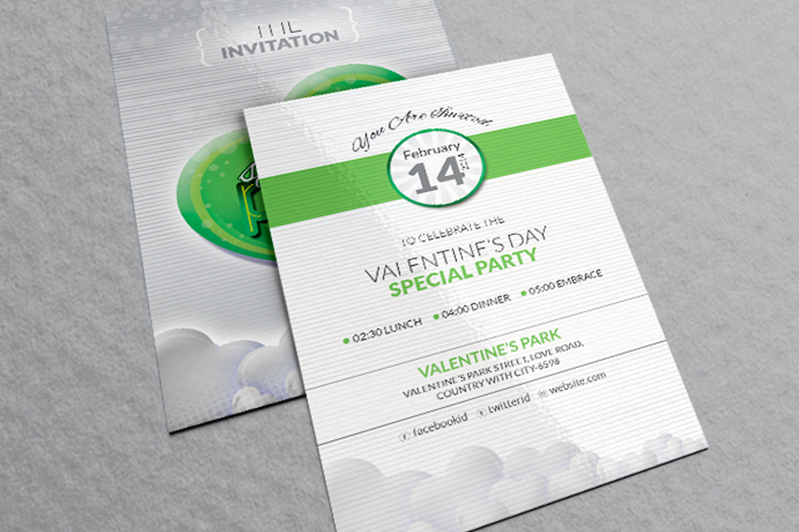 Download Фирменный стиль "Valentine Day-Special Party Invitation Card Design - Corporate Identity Template" / Valentine Day-Special Party Invitation Card Design - Corporate Identity Template - Фирменный стиль на тему графика valentine valentine&amp;acirc;&amp;euro;&amp;trade;s valentines day design feb 14 february 2018 love of lovers 14th party template loveundefined invitation card ticket event