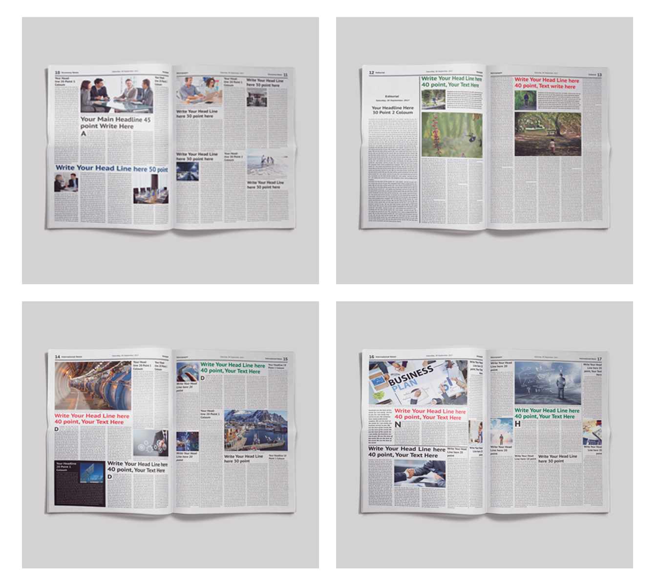 Download Фирменный стиль "A3 Business Newspaper - Corporate Identity Template" / A3 Business Newspaper - Corporate Identity Template - Фирменный стиль на тему графика blue green orange business newsletter newspaper buy corporate daily education graphic design indesign newspaper jurnalist modern monthly bundle small study