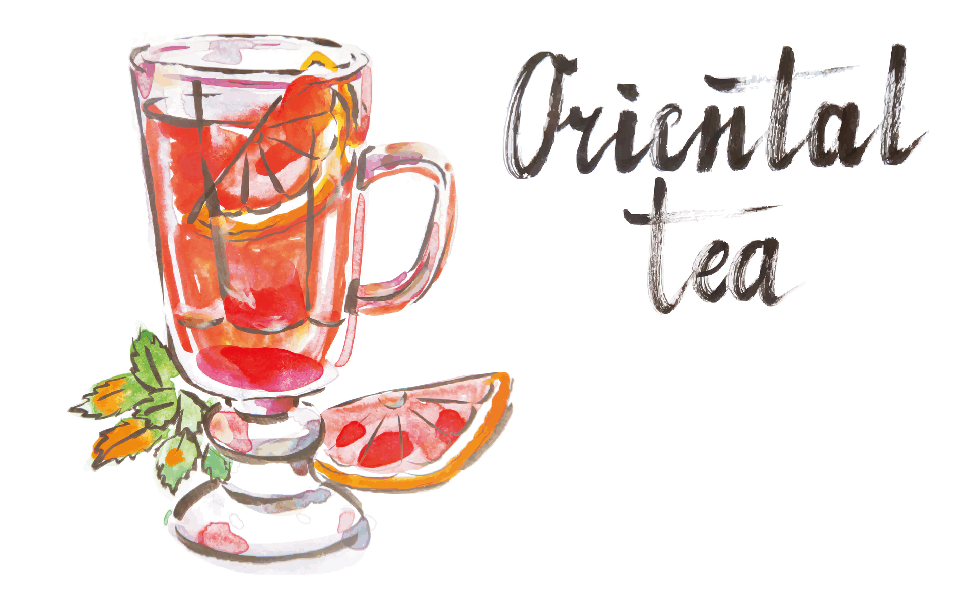 Download Иллюстрация "Watercolor Tea Collection Vector Set - Illustration" / Watercolor Tea Collection Vector Set - Illustration - Иллюстрация на тему графика watercolor illustration hand made vector trace tea nation black moroccan ginger winter tunisian mate camomile oriental hibiscus mint green turkish