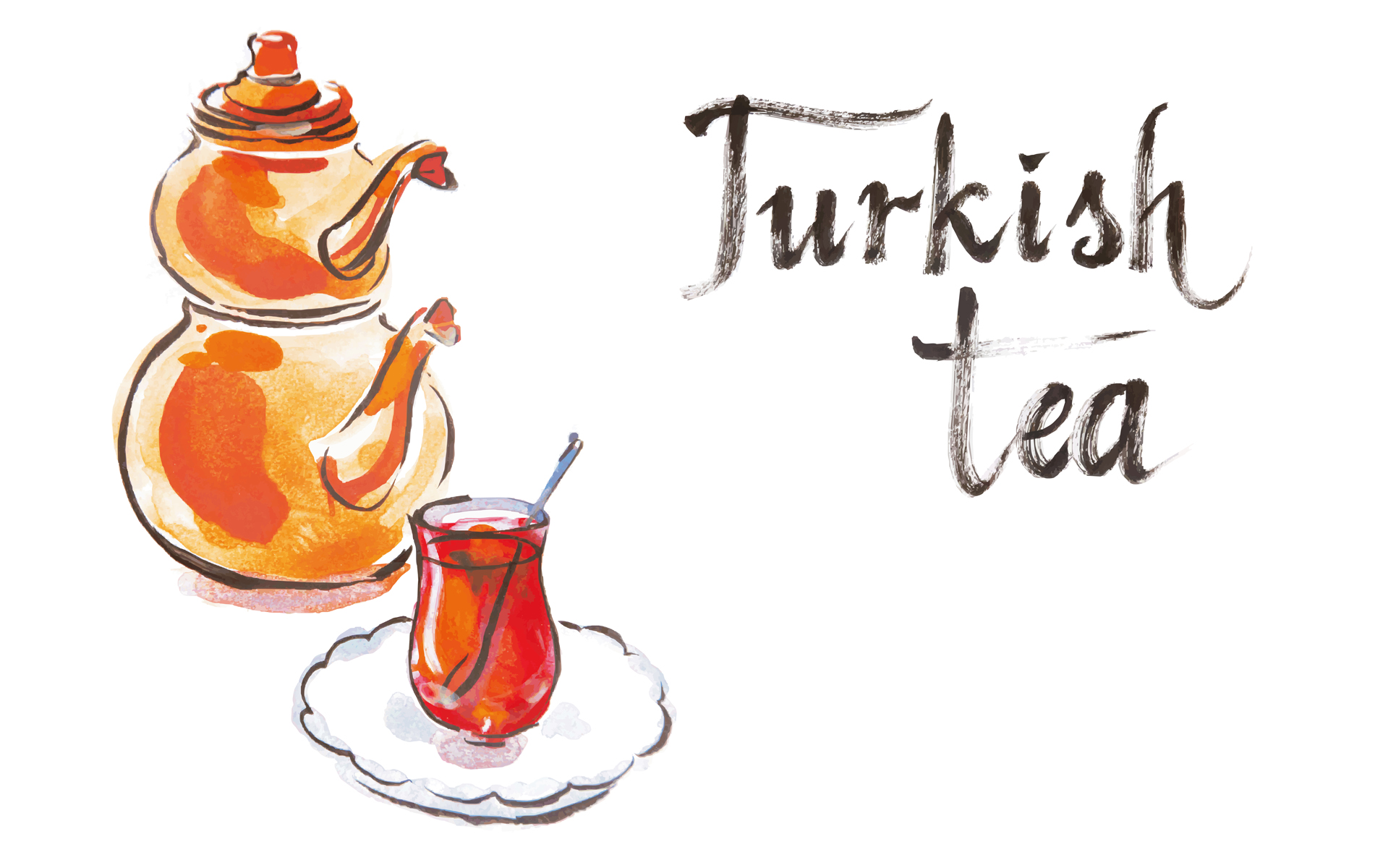 Download Иллюстрация "Watercolor Tea Collection Vector Set - Illustration" / Watercolor Tea Collection Vector Set - Illustration - Иллюстрация на тему графика watercolor illustration hand made vector trace tea nation black moroccan ginger winter tunisian mate camomile oriental hibiscus mint green turkish