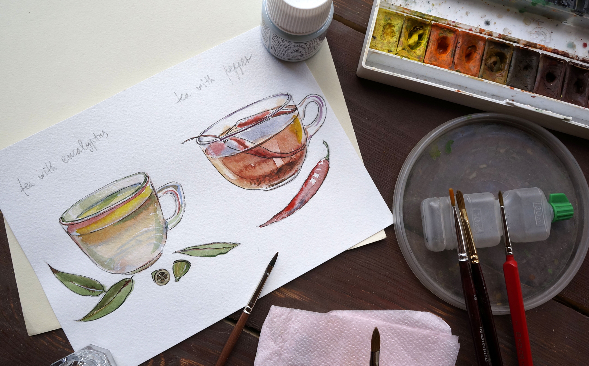 Download Иллюстрация "Watercolor tea - 2 vector set - Illustration" / Watercolor tea - 2 vector set - Illustration - Иллюстрация на тему графика watercolor vector tea elderflower green pue&amp;#039;rh rose bud darjeeling earl grey bergamot cinnamon apple fruit passion soursop basil eucalyptus pepper