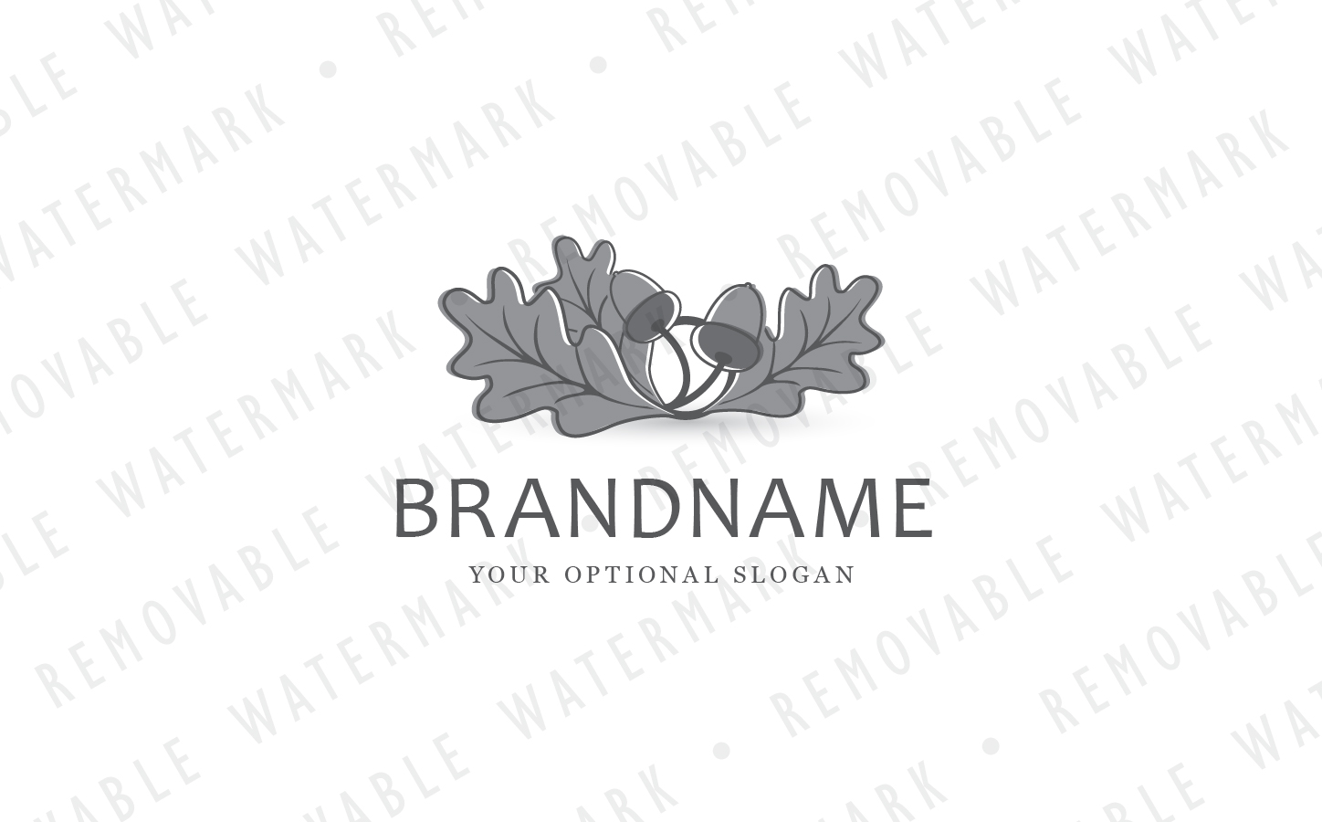 Download Шаблон логотипа "Oak Leaves Logo Template" / Oak Leaves Logo Template - Шаблон логотипа на тему графика tree nature leaf natural oak forest power wood strength wisdom crown autumn acorn age nobility seed old logo design template