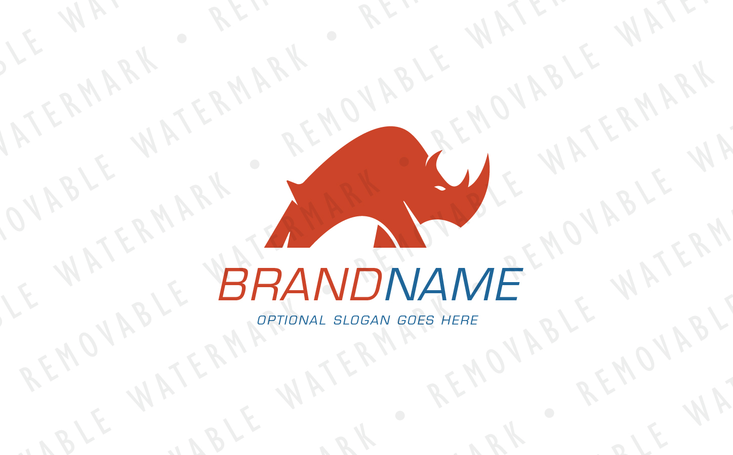 Download Шаблон логотипа "Mighty Rhino Logo Template" / Mighty Rhino Logo Template - Шаблон логотипа на тему графика simple strong bold vitality power wild tough wildlife strength rhino endurance toughness stamina mighty gym energy logo design template animal