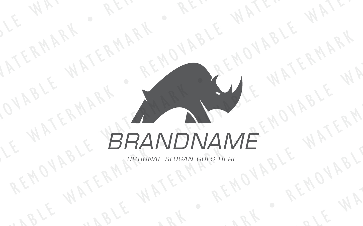 Download Шаблон логотипа "Mighty Rhino Logo Template" / Mighty Rhino Logo Template - Шаблон логотипа на тему графика simple strong bold vitality power wild tough wildlife strength rhino endurance toughness stamina mighty gym energy logo design template animal