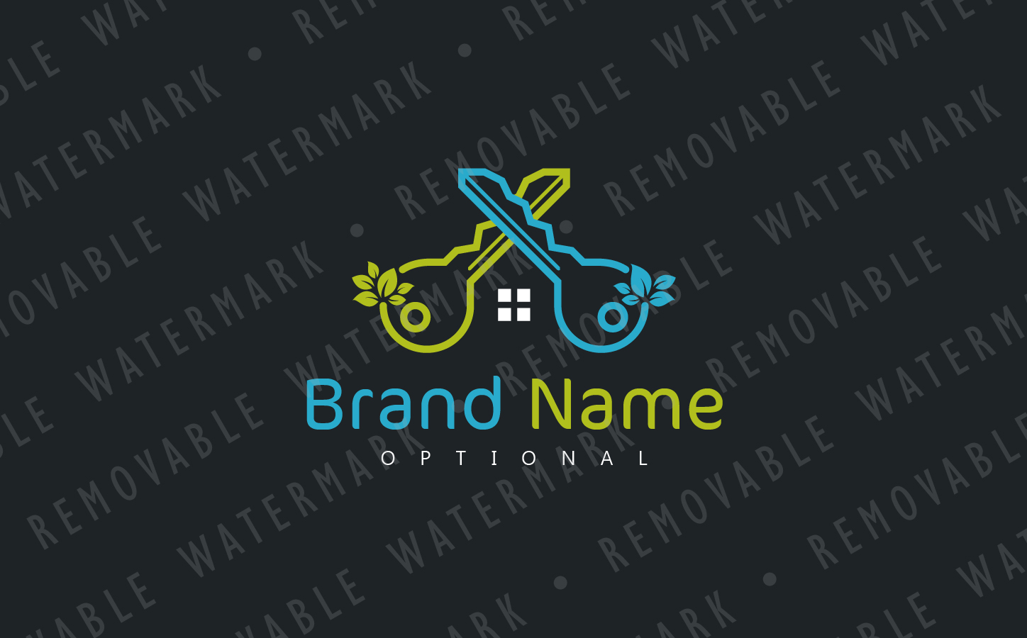 Download Шаблон логотипа "House of Keys Logo Template" / House of Keys Logo Template - Шаблон логотипа на тему графика simple tree real estate security house home key safe realty growth cross lock garden crossed property natural logo design template