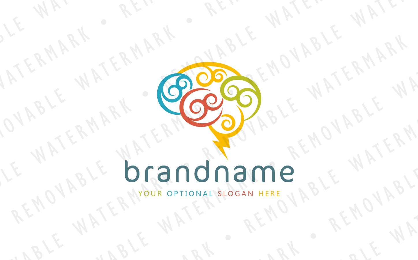 Download Шаблон логотипа "Brain Storming - Logo Template" / Brain Storming - Logo Template - Шаблон логотипа на тему графика science idea research brain mind memory innovation intelligence knowledge creativity consulting information cloud storm lightning power energy logo design template