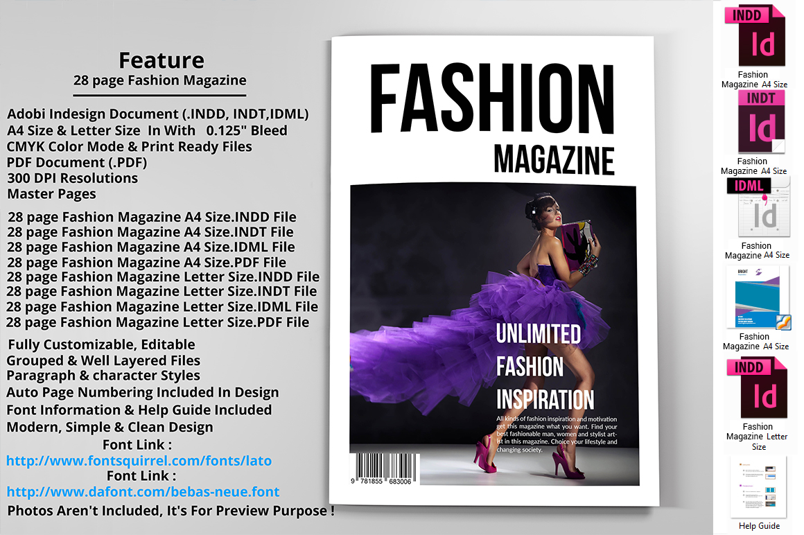 Download Фирменный стиль "Trendy Fashion Magazine - Corporate Identity Template" / Trendy Fashion Magazine - Corporate Identity Template - Фирменный стиль на тему графика a4 report brochure business catalog template catalogue clean corporate creative customizable design graphic infographic layout modern product professional project magazine