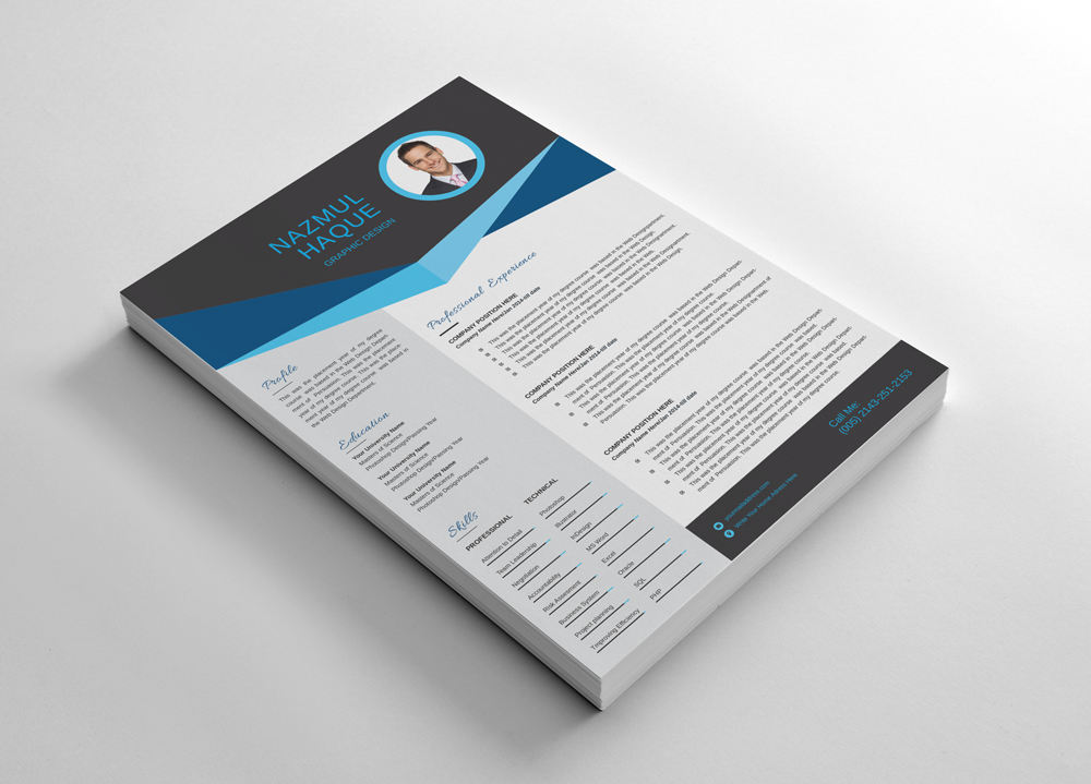 Download Резюме "Nazmul Haque Resume Template" / Nazmul Haque Resume Template - Резюме на тему графика a4 business clean complete cover letter creative curriculum vitae cv design doc docx editable employment flexible fresh international job modern