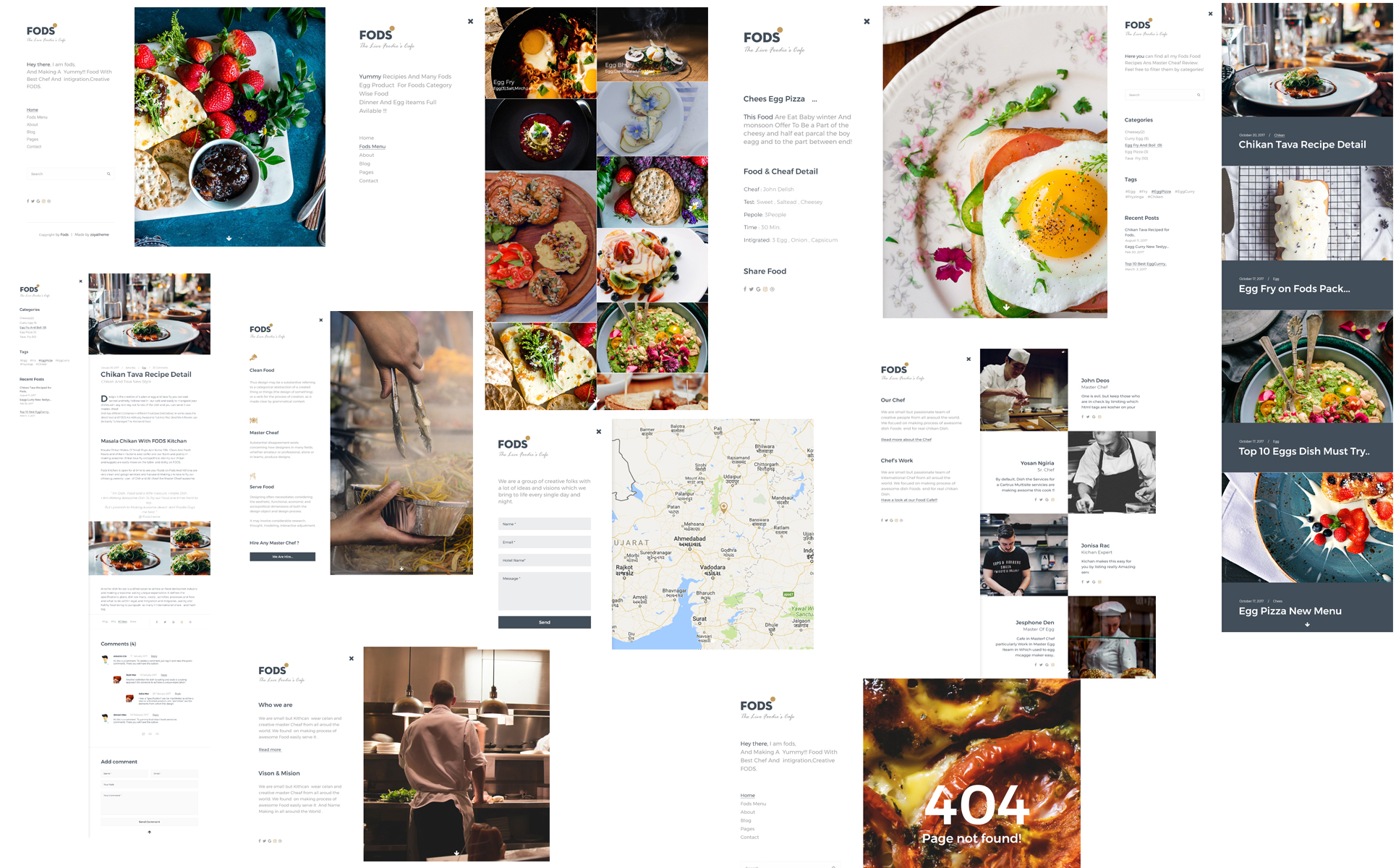 FODS - The Live Foodie's Cafe PSD Template