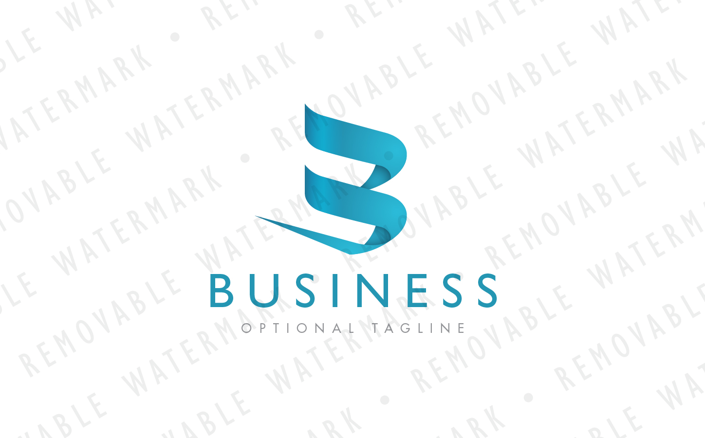 Download Шаблон логотипа "B Abstract Ribbon Logo Template" / B Abstract Ribbon Logo Template - Шаблон логотипа на тему графика simple blue elegant wave sharp letter b bold abstract ribbon paper wrap fold needle origami logo design template art stylized