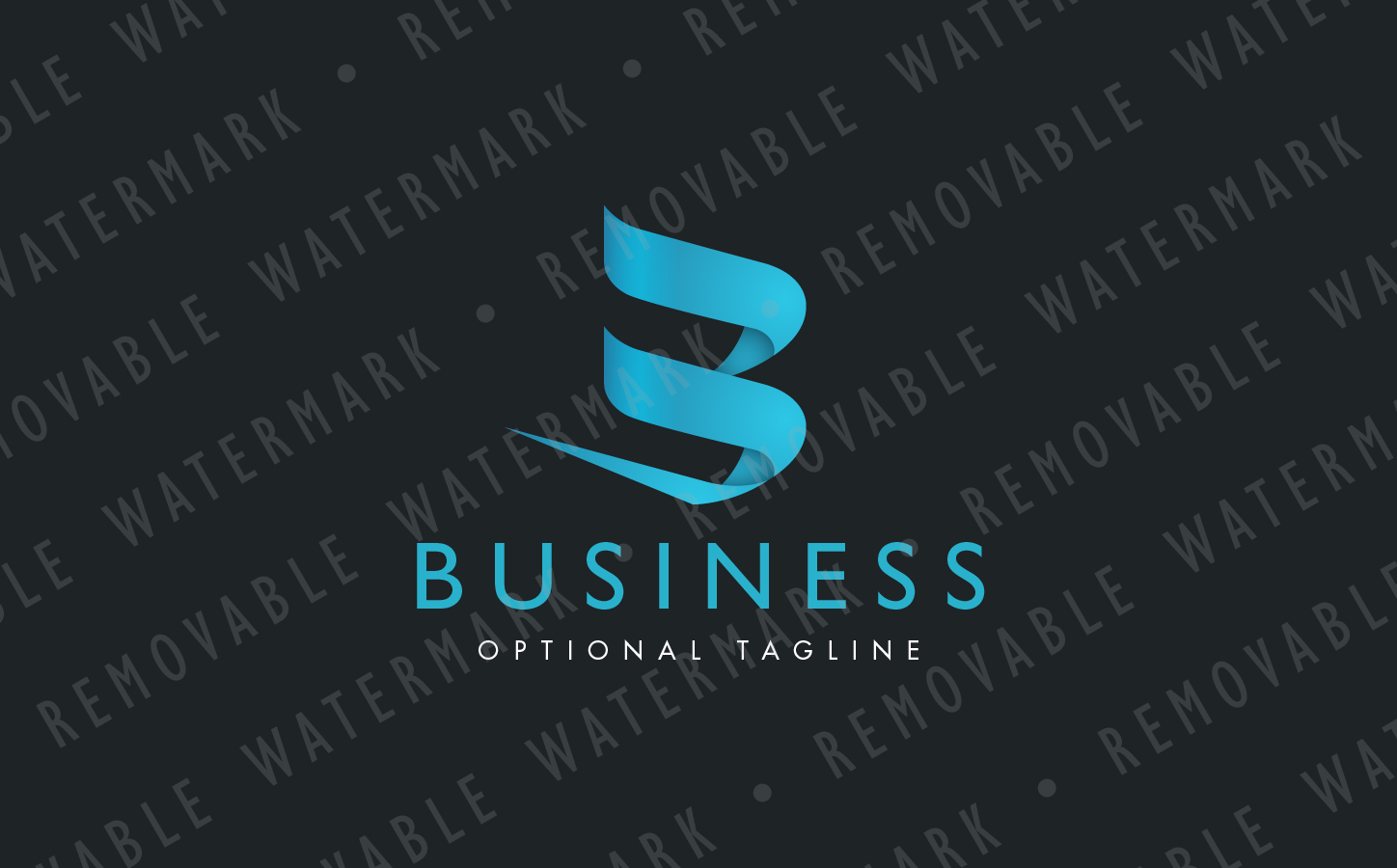 Download Шаблон логотипа "B Abstract Ribbon Logo Template" / B Abstract Ribbon Logo Template - Шаблон логотипа на тему графика simple blue elegant wave sharp letter b bold abstract ribbon paper wrap fold needle origami logo design template art stylized