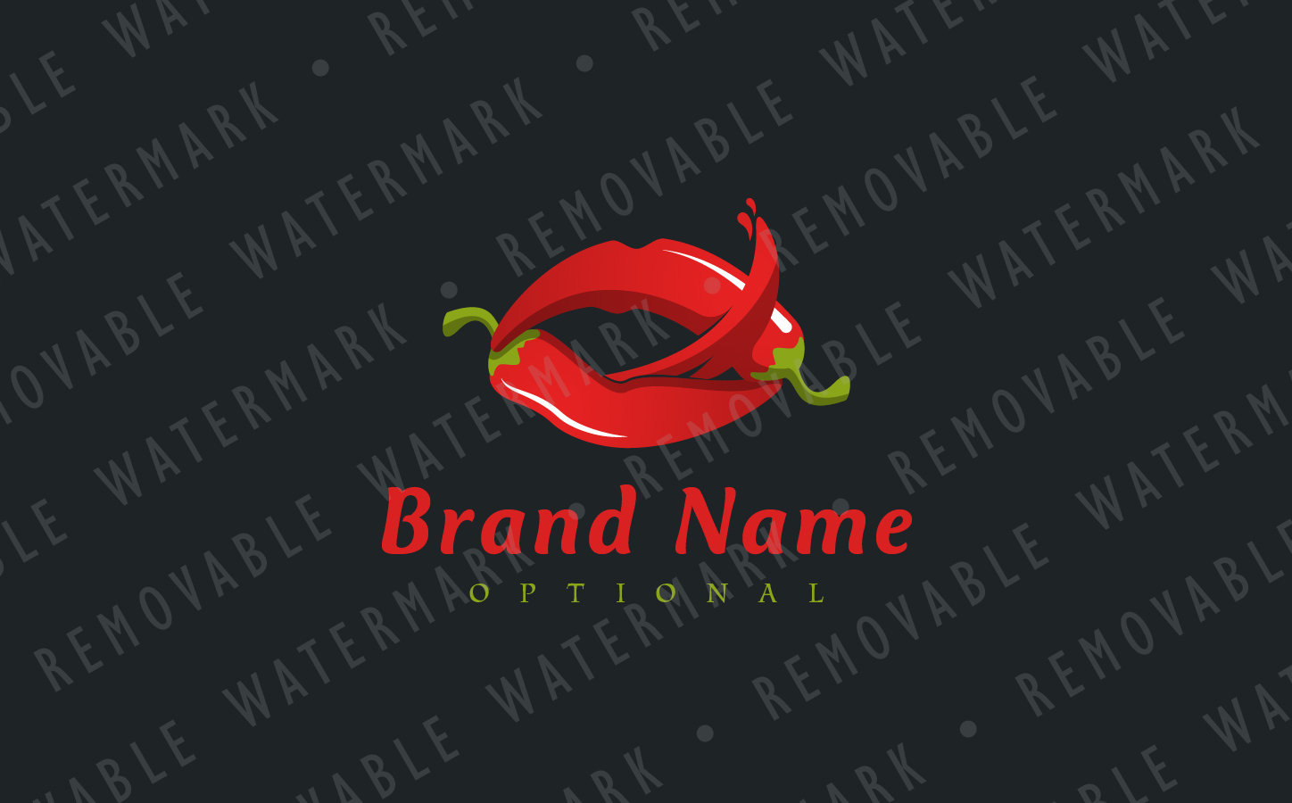 Download Шаблон логотипа "Chili Pepper Lips Logo Template" / Chili Pepper Lips Logo Template - Шаблон логотипа на тему графика lips chili pepper spicy hot vegetable crisp tasty fresh sauce restaurant food eat creative mouth farm organic logo design template